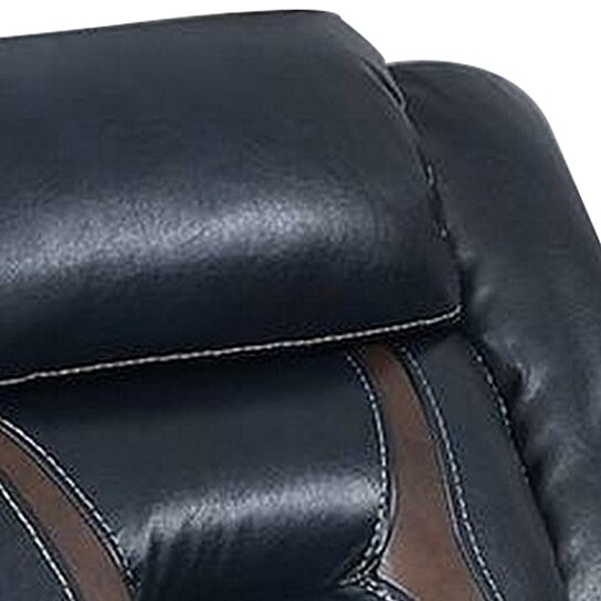 Saltoro Sherpi Leatherette Power Glider Recliner with USB Dock, - Image 4
